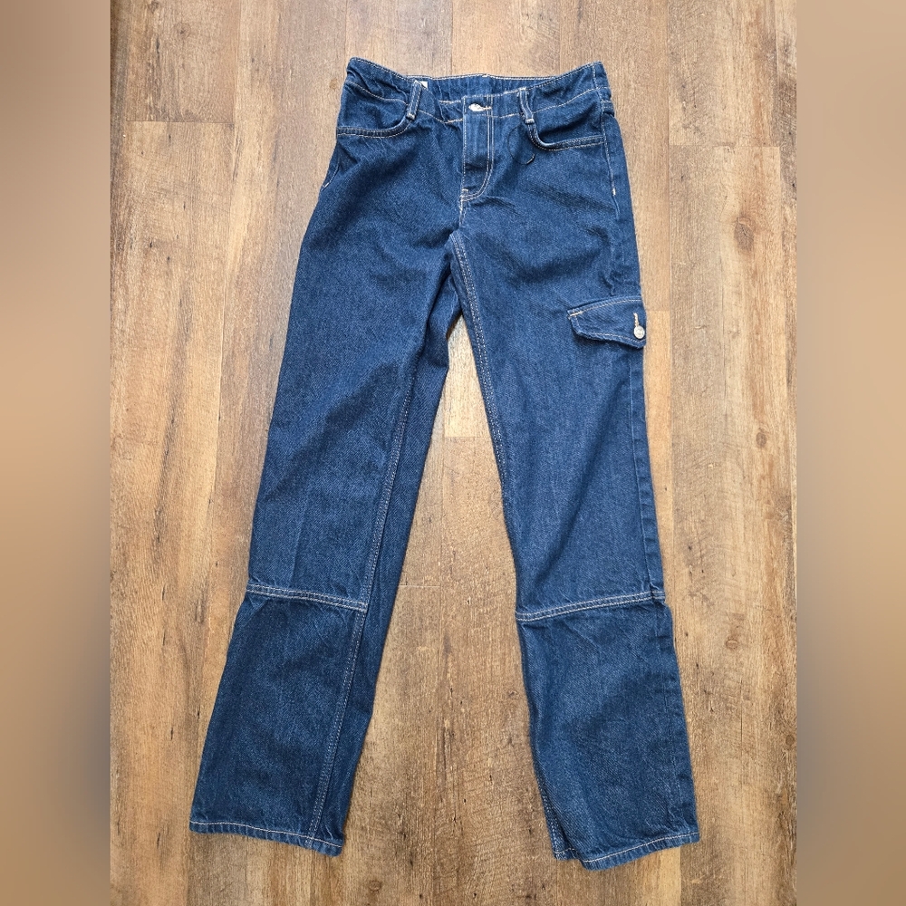 ZARA CARGO Dark Blue Denim Jeans